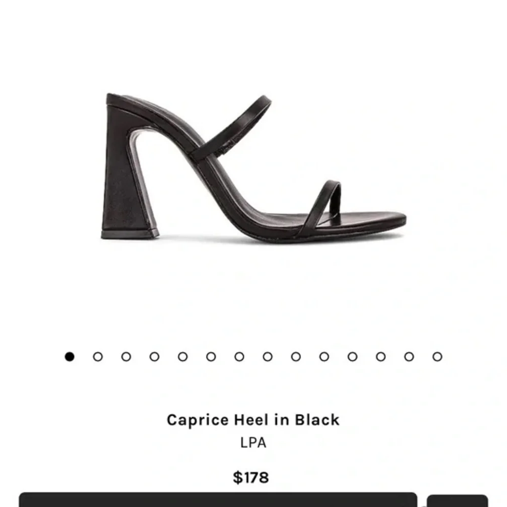 LPA Black Leather Strappy Caprice High Heel Sandals